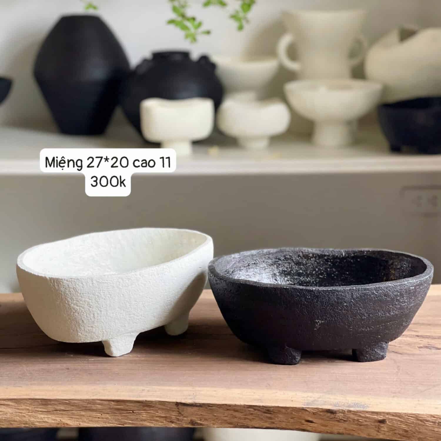 Gốm Chăm - Ang loe to có chân M27*20C11
