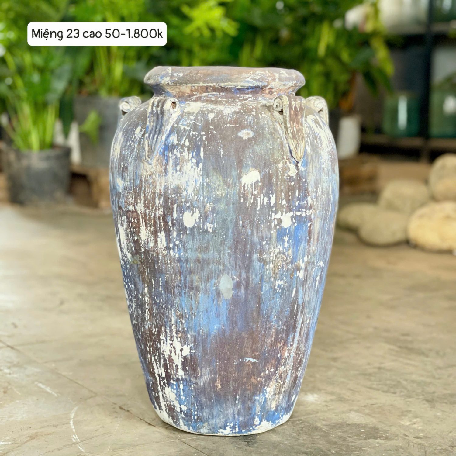 Bình lò bao dáng chum 5 tai phong cách M22C50 - Ảnh 3