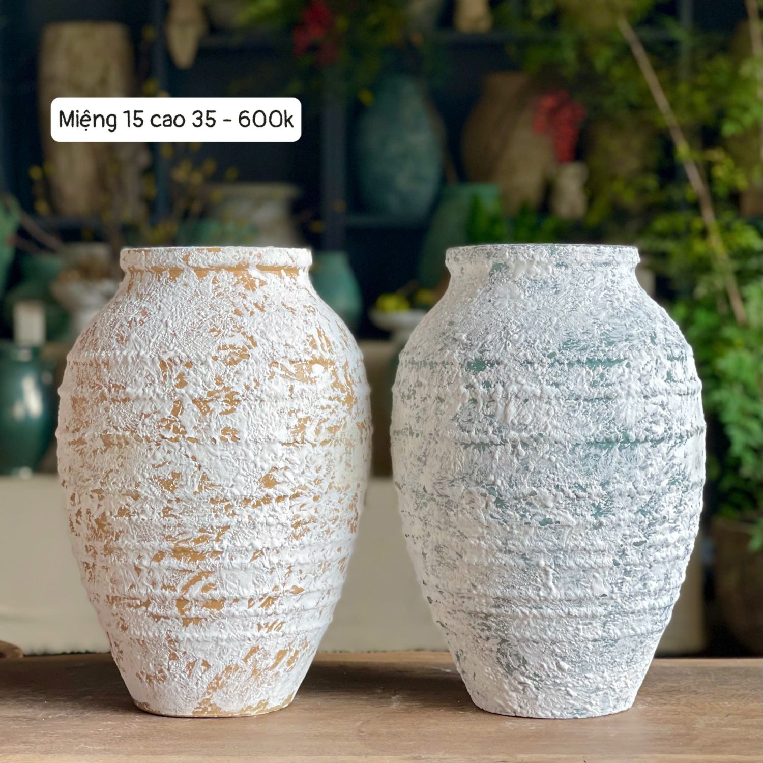 Bình hoa Rustic ngấn